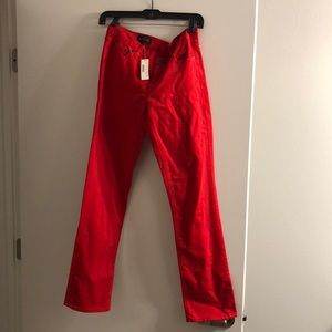 J Crew Red Matchstick Jeans
